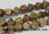 CCU111 15.5 inches 6*6mm cube silver leaf jasper beads wholesale