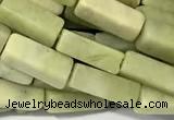 CCU1136 15 inches 4*13mm cuboid olive jade beads