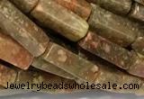 CCU1150 15 inches 4*13mm cuboid unakite beads