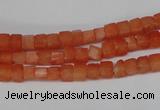 CCU15 15.5 inches 4*4mm cube dyed white jade beads wholesale