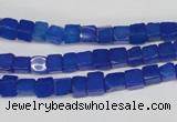 CCU18 15.5 inches 4*4mm cube dyed white jade beads wholesale