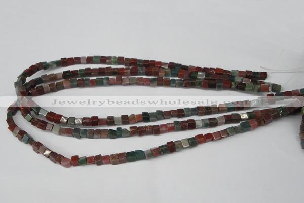 CCU26 15.5 inches 5*5mm cube Indian agate beads wholesale