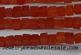 CCU305 15.5 inches 4*4mm cube red agate beads wholesale