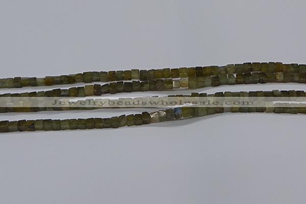 CCU311 15.5 inches 4*4mm cube labradorite beads wholesale