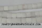 CCU45 15.5 inches 6*6mm cube white stone beads wholesale