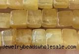 CCU451 15.5 inches 4*4mm cube yellow aventurine beads wholesale