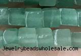 CCU452 15.5 inches 4*4mm cube green aventurine beads wholesale