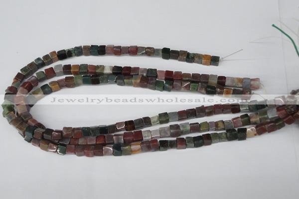 CCU46 15.5 inches 6*6mm cube Indian agate beads wholesale