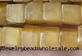 CCU481 15.5 inches 6*6mm cube yellow aventurine beads wholesale