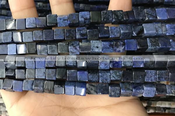 CCU488 15.5 inches 6*6mm cube blue dumortierite beads wholesale