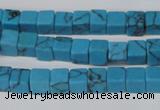 CCU50 15.5 inches 6*6mm cube turquoise beads wholesale