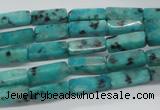 CCU510 15.5 inches 4*13mm cuboid sesame jasper beads wholesale