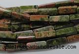 CCU517 15.5 inches 4*13mm cuboid unakite gemstone beads wholesale