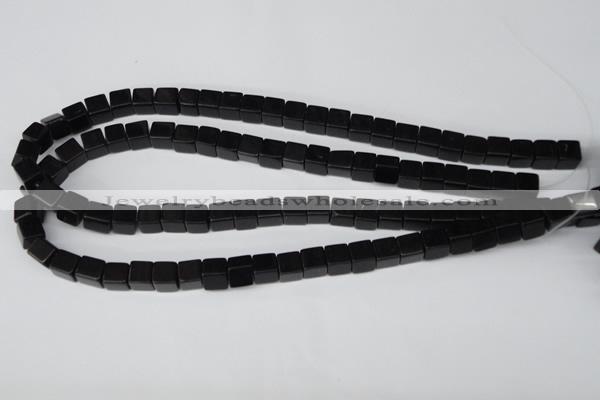 CCU60 15.5 inches 8*8mm cube black agate beads wholesale