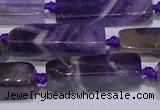 CCU602 15.5 inches 8*20mm - 10*30mm cuboid dogtooth amethyst beads