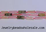 CCU608 15.5 inches 8*20mm - 10*30mm cuboid mixed quartz beads