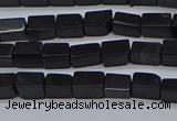 CCU700 15.5 inches 4*6mm cuboid black stone beads wholesale