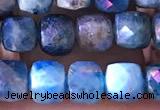 CCU810 15 inches 4mm faceted cube apatite beads