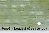 CCU832 15 inches 4mm faceted cube prehnite beads