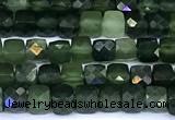 CCU893 15 inches 4mm faceted cube jade beads