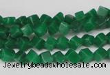 CCU92 15.5 inches 4*4mm cube dyed white jade beads wholesale