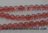 CCY111 15.5 inches 6mm faceted round cherry quartz beads wholesale