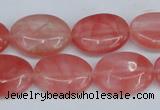 CCY158 15.5 inches 15*20mm oval cherry quartz beads wholesale