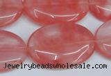 CCY160 15.5 inches 22*33mm oval cherry quartz beads wholesale