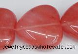 CCY164 15.5 inches 30*30mm heart cherry quartz beads wholesale