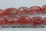 CCY51 15.5 inches 9*15mm nugget cherry quartz beads wholesale