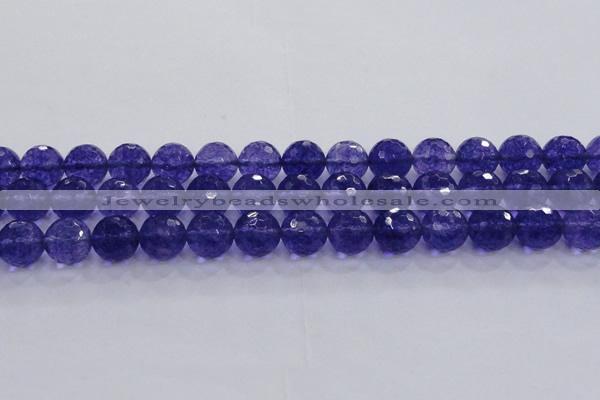 CCY607 15.5 inches 18mm faceted round blue cherry quartz beads