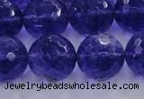 CCY608 15.5 inches 20mm faceted round blue cherry quartz beads