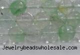 CCY613 15.5 inches 10mm faceted round green cherry quartz beads