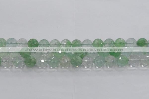 CCY616 15.5 inches 16mm faceted round green cherry quartz beads