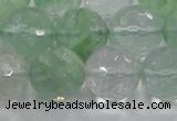 CCY617 15.5 inches 18mm faceted round green cherry quartz beads