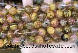 CCY644 15.5 inches 12mm round volcano cherry quartz beads