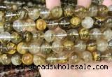 CCY649 15.5 inches 12mm round volcano cherry quartz beads