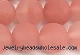 CCY674 15 inches 12mm round matte cherry quartz beads