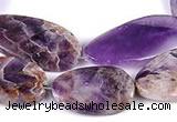 CDA03 twisted oval dogtooth amethyst quartz beads Wholesale