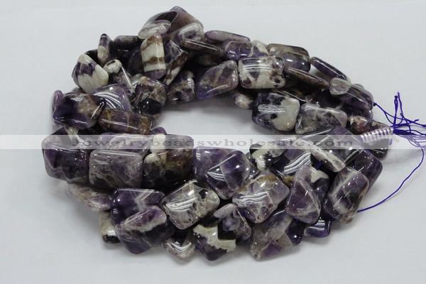 CDA06 15.5 inches 18*25mm rectangle dogtooth amethyst quartz beads