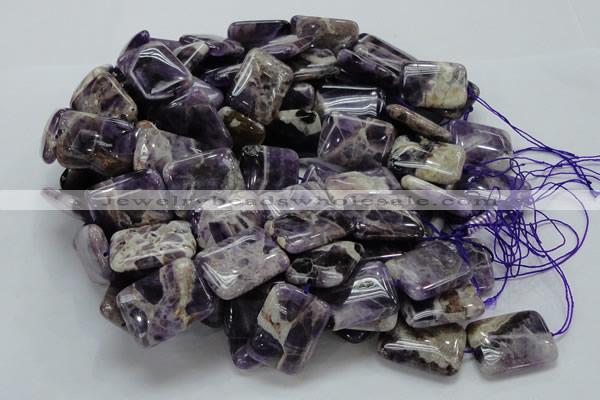 CDA07 15.5 inches 22*30mm rectangle dogtooth amethyst quartz beads