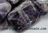 CDA08 15.5 inches 25*35mm rectangle dogtooth amethyst quartz beads