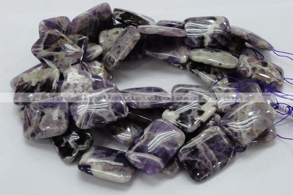 CDA08 15.5 inches 25*35mm rectangle dogtooth amethyst quartz beads