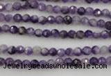 CDA150 15.5 inches 4mm faceted round dogtooth amethyst beads