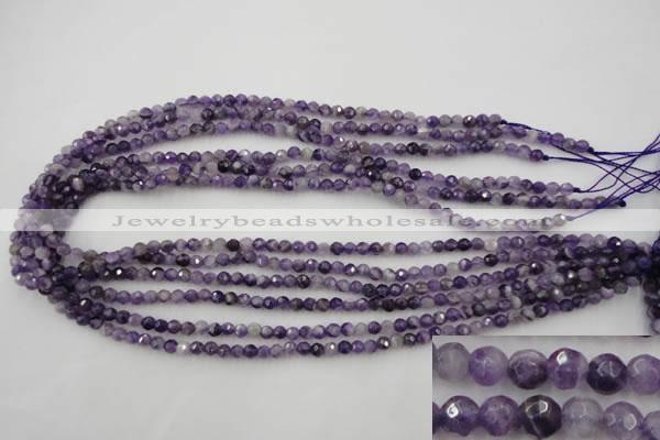 CDA150 15.5 inches 4mm faceted round dogtooth amethyst beads