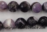 CDA155 15.5 inches 14mm faceted round dogtooth amethyst beads