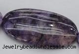 CDA306 15.5 inches 30*60mm oval dyed dogtooth amethyst beads