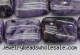 CDA311 15.5 inches 18*25mm rectangle dyed dogtooth amethyst beads