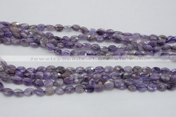 CDA322 15.5 inches 7*9mm faceted oval dyed dogtooth amethyst beads