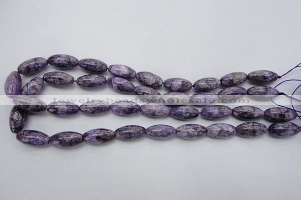 CDA330 15.5 inches 10*20mm rice dyed dogtooth amethyst beads